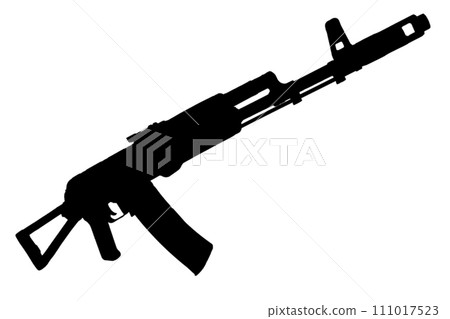 kalashnikov aks74 assault rifle black silhouette kalashnikov aks74 assault rifle black silhouette 111017523