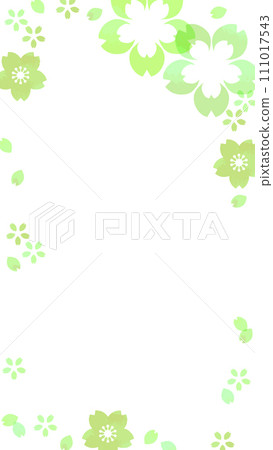 縱向16:9,水彩風格櫻花框 縱向16:9,水彩風格櫻花框 111017543