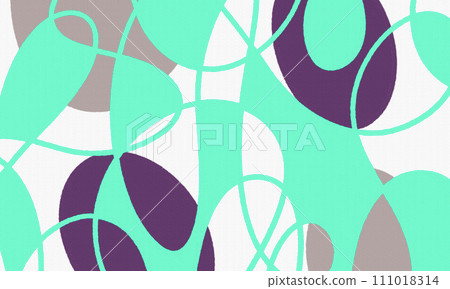 hand drawn line colorful green ,purple and white  abstract  art  background 111018314