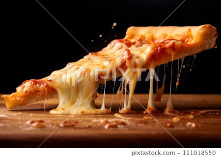 Pizza with melting cheese 6 AI generated image 111018550