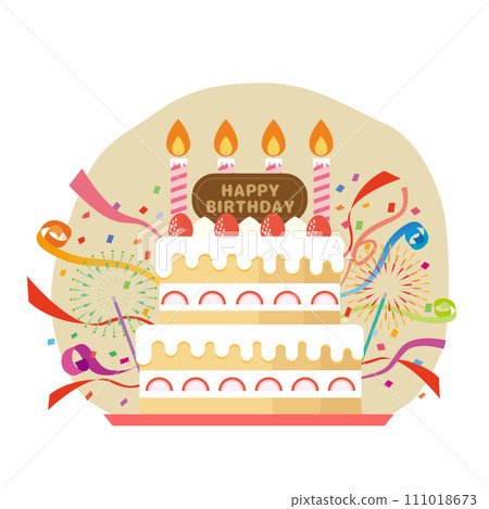Birthday cake illustration 111018673