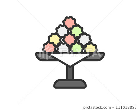 Hina冰雹圖示插圖（畫線顏色） 111018855