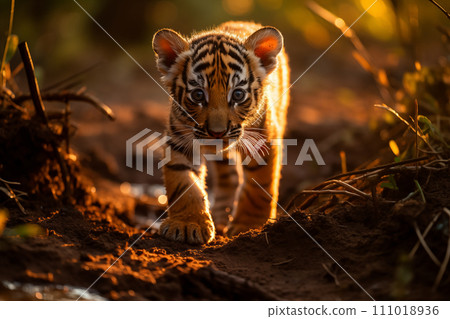 Baby Tiger in the Wild Baby Tiger in the Wild 111018936