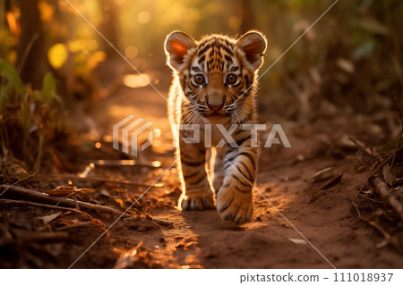 Baby Tiger in the Wild 111018937