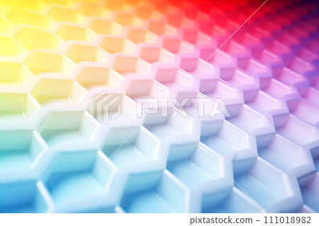 Vibrant Honeycomb Gradient Pattern Background Vibrant Honeycomb Gradient Pattern Background 111018982