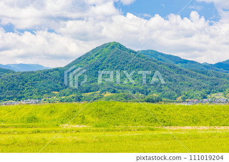 初夏的長野縣上田市,寧靜的鹽田平 初夏的長野縣上田市,寧靜的鹽田平 111019204