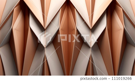 Close-up, wood marquetry wallpaper, abstract pattern background, Generative AI 111019266