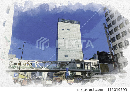 Watercolor style Shinjuku Station South Exit JR Shinjuku Miraina Tower Shinjuku-ku, Tokyo Watercolor style Shinjuku Station South Exit JR Shinjuku Miraina Tower Shinjuku-ku, Tokyo 111019793