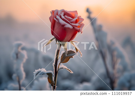 冰凍玫瑰花2 AI生成影像 冰凍玫瑰花2 AI生成影像 111019937