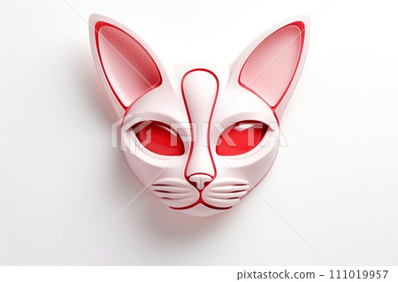 Close-up, 3d mockup of abstract cat with minimal background, Generative AI Close-up, 3d mockup of abstract cat with minimal background, Generative AI 111019957