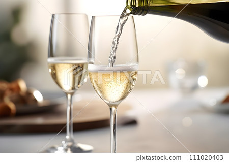 倒白葡萄酒2 AI生成的圖像 111020403