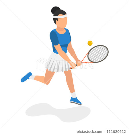 3D Isometric Flat Vector Set of Tennis Players. Item 1 3D Isometric Flat Vector Set of Tennis Players. Item 1 111020612