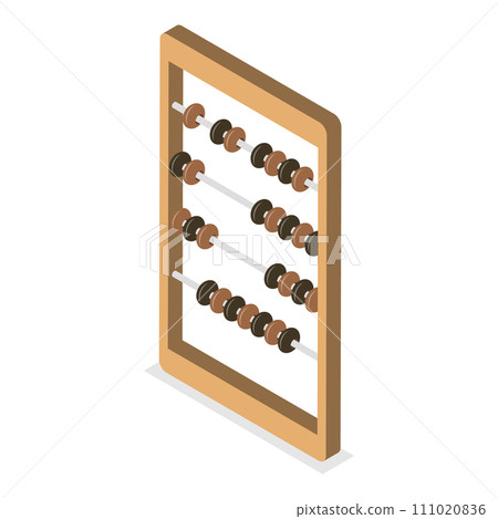 3D Isometric Flat Vector Set of Abacuses. Item 5 3D Isometric Flat Vector Set of Abacuses. Item 5 111020836