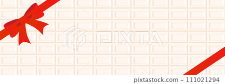 Banner background material of chocolate bar with ribbon 4 111021294