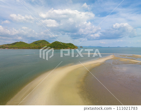 Beautiful seacoast view at open sea in summer season,Nature Environment and Travel background 111021783