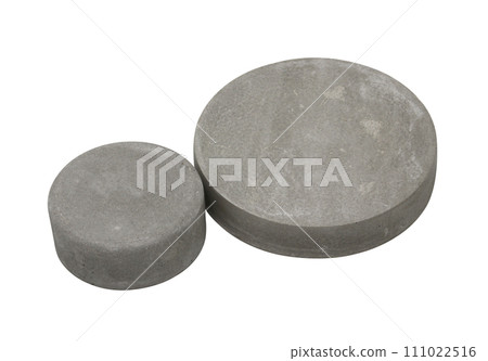 Concrete template podium pedestal for show cosmetic or skin care products display isolated on white background Concrete template podium pedestal for show cosmetic or skin care products display isolated on white background 111022516