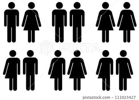 LGBTQ icon black and white monochrome illustration material 111023427