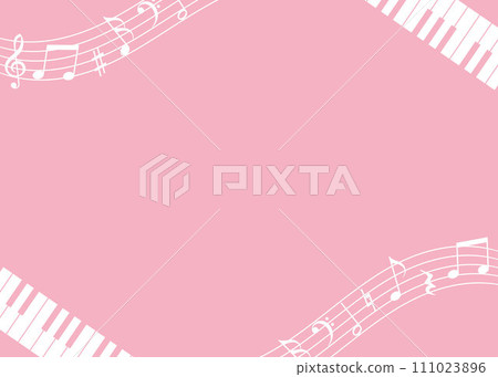 音符框架粉紅色 音符框架粉紅色 111023896