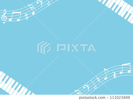 音符框架藍色 音符框架藍色 111023899