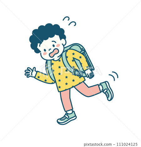 一個男孩背著書包被什麼東西絆倒的簡單插圖 一個男孩背著書包被什麼東西絆倒的簡單插圖 111024125