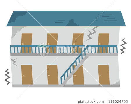 Illustration of a damaged apartment 111024703