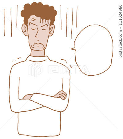 Upper body poses of men in casual clothes 5 111024960