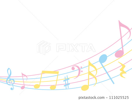 音符柔和的彩色插圖 111025525