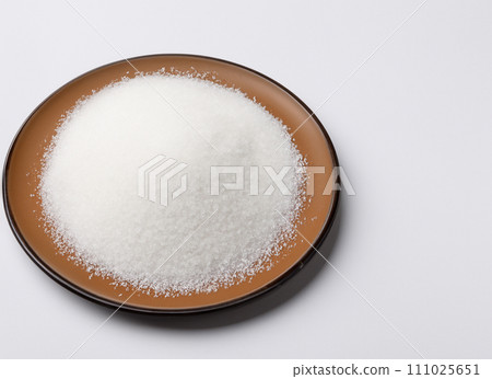 White sugar on a plate AI image 111025651