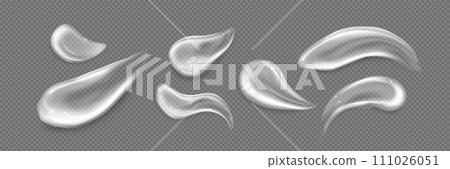 White translucent cream or lotion swatch 111026051