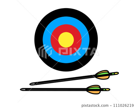 Archery target and arrow Archery target and arrow 111026219