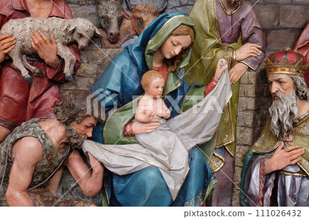 Nativity Scene, altarpiece in the church of Saint Matthew in Stitar, Croatia 111026432