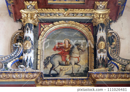 Saint Martin altarpiece in the Church of Saint Michael in Vugrovec, Croatia 111026481