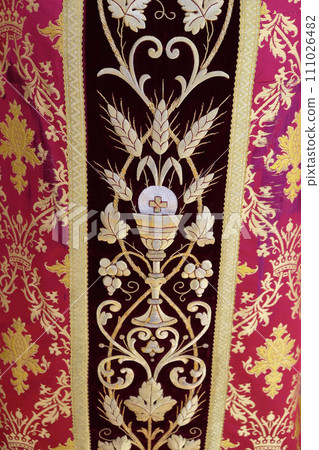 Detail of church vestment made by Sisters of Charity of Saint Vincent de Paul in Zagreb Detail of church vestment made by Sisters of Charity of Saint Vincent de Paul in Zagreb 111026482