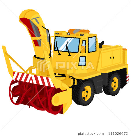 Illustration of rotary snowplow 111026672