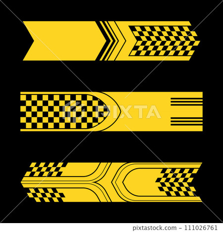 Yellow sport car big decals 111026761