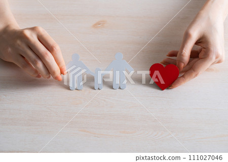 Family and heart craft image 111027046