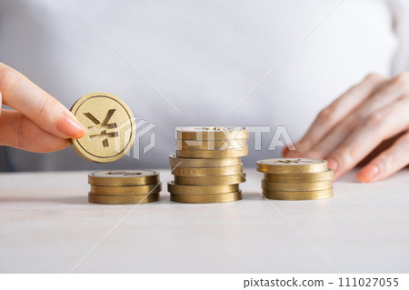 Yen currency image (gold coin) 111027055