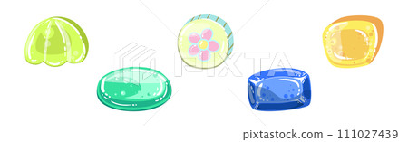 Colorful Bonbon and Sweet Candy Assortment Vector Set Colorful Bonbon and Sweet Candy Assortment Vector Set 111027439