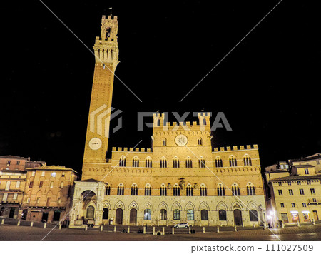 View of Piazza del Campo at night 111027509