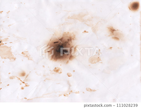 Vintage colored of old paper background with thermal burn marks. 111028239