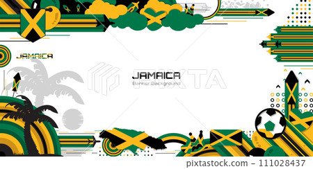 happy independence day of Jamaica, illustration background design, country theme happy independence day of Jamaica, illustration background design, country theme 111028437