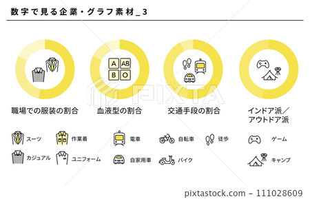 由numbers_3、向量設定的公司和圖表材料 111028609