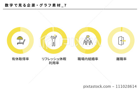 由numbers_7、向量設定的公司和圖表材料 111028614