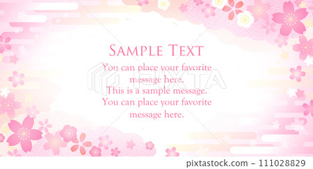 Beautiful spring background design with cherry blossom illustration 111028829