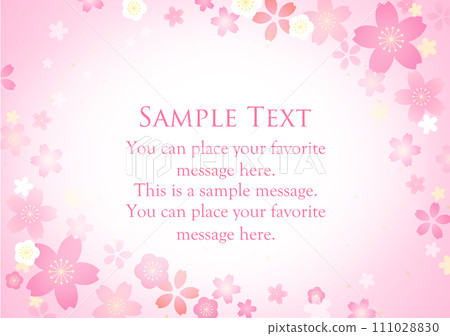 Beautiful spring background design with cherry blossom illustration Beautiful spring background design with cherry blossom illustration 111028830