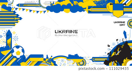 Happy Independence Day of Ukraine, illustration background design, country theme	 111029435
