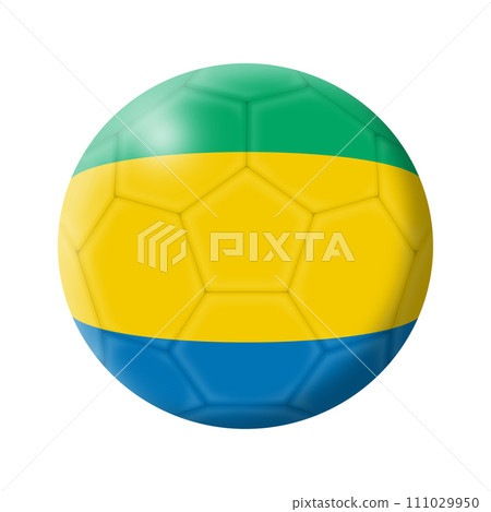 Gabon soccer ball football 3d illustration 111029950