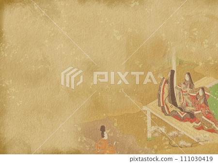 《源氏物語》畫卷若紫的背景素材（土佐光興） 111030419