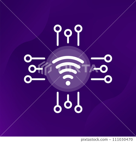 Wi-fi connection icon, fast wi-fi network vector Wi-fi connection icon, fast wi-fi network vector 111030470