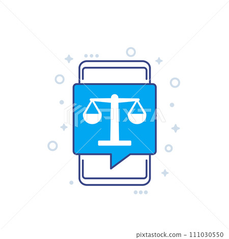 online legal help icon with a phone online legal help icon with a phone 111030550